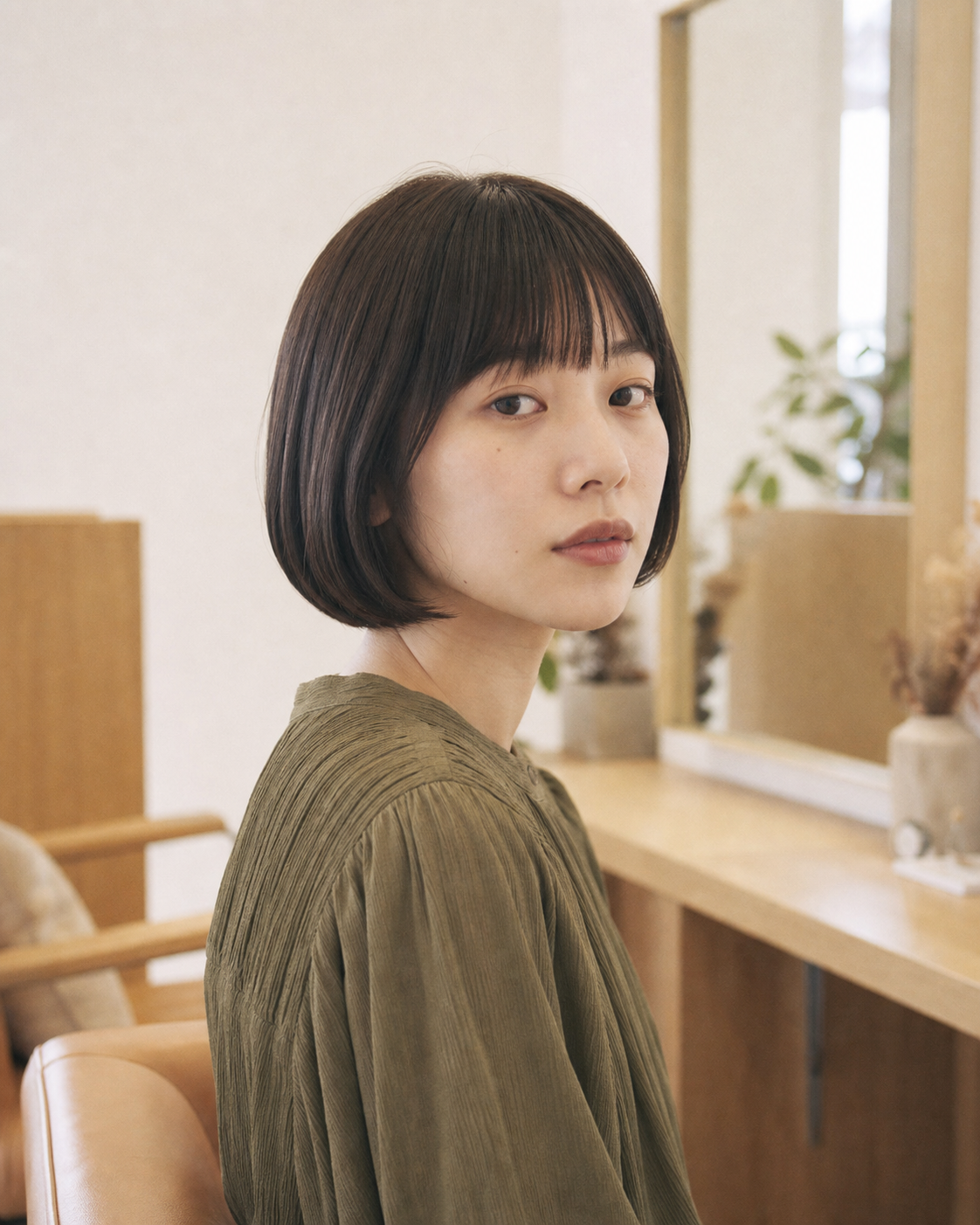 フレンチボブの日本人モデル