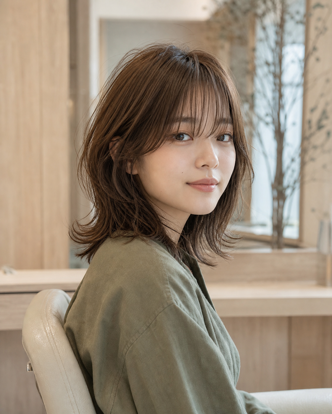 レイヤーミディアムの日本人モデル