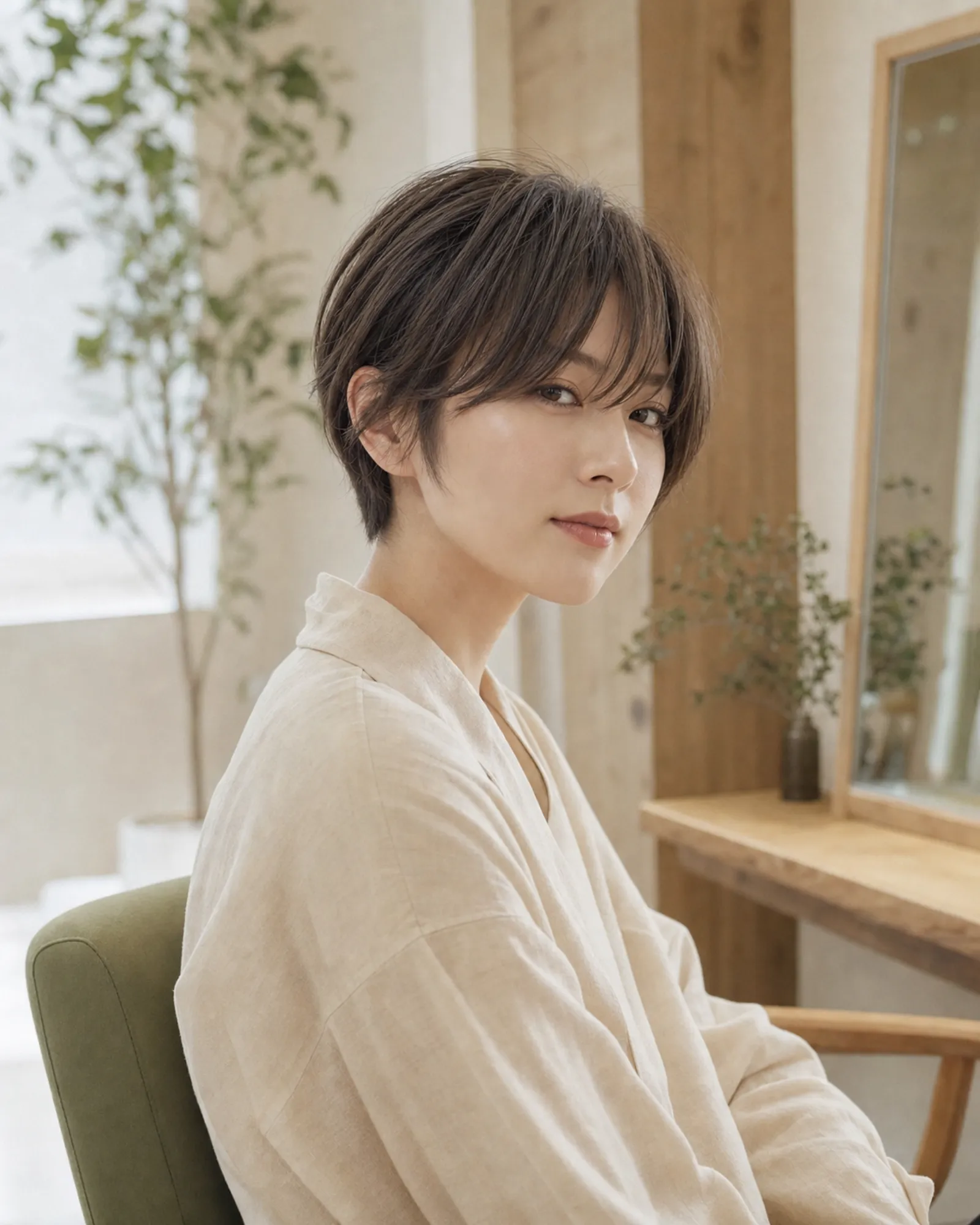 凛としたラインのショートスタイル